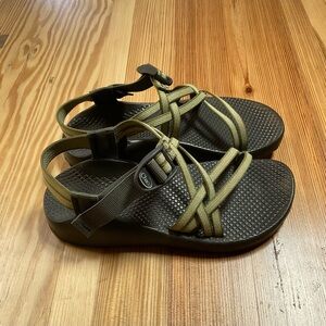Chaco Women's Sandals - Olive and Dark Brown